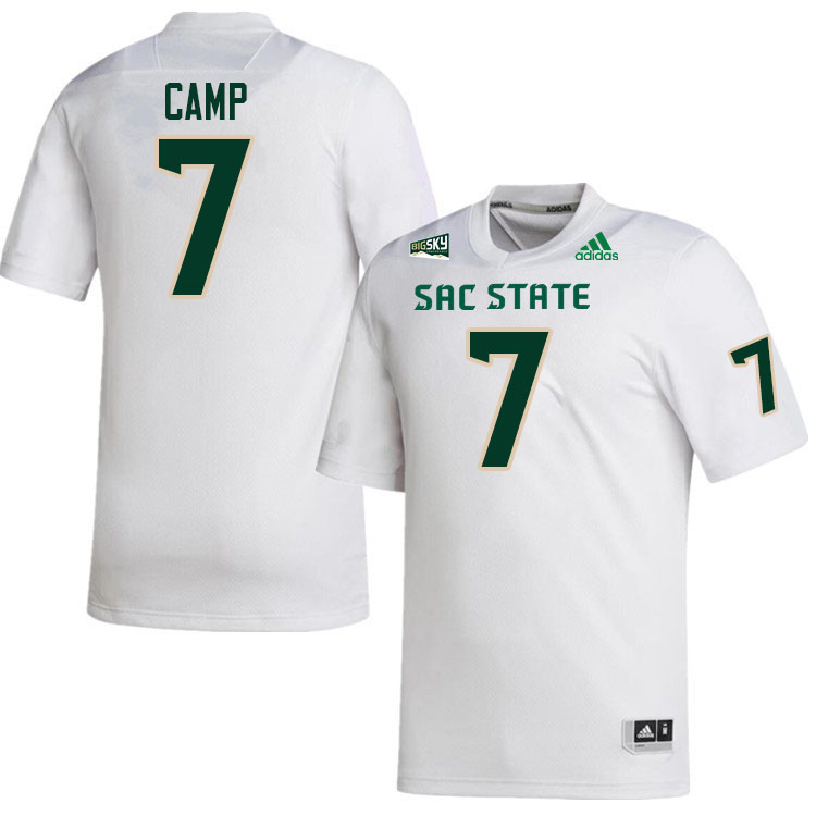 Sacramento State Hornets #7 Carson Camp College Football Jerseys Stitched Sale-White